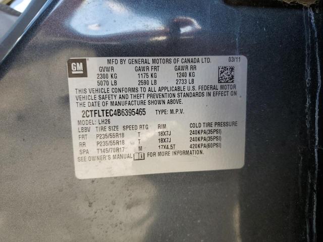 2CTFLTEC4B6395465 - 2011 GMC TERRAIN SLE CHARCOAL photo 13