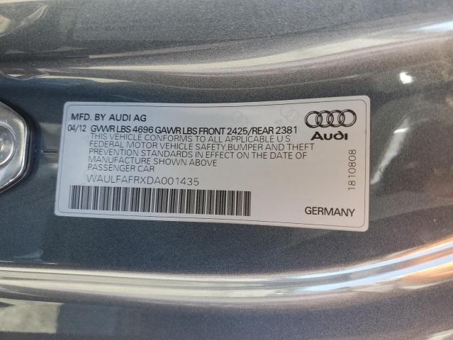 WAULFAFRXDA001435 - 2013 AUDI A5 PREMIUM PLUS GRAY photo 12