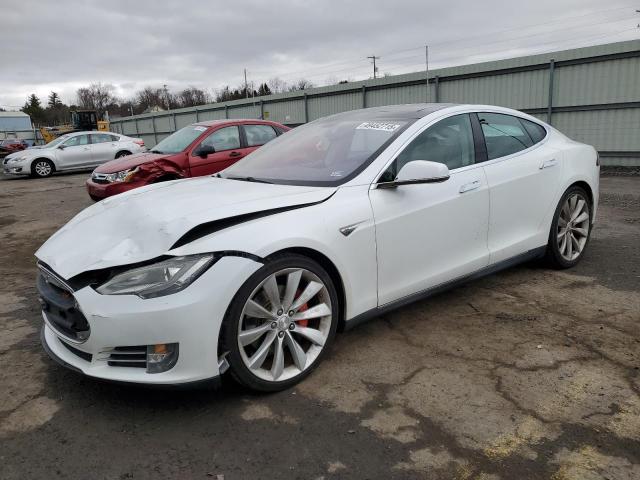 5YJSA1H17EFP29470 - 2014 TESLA MODEL S თეთრი ფოტო 1