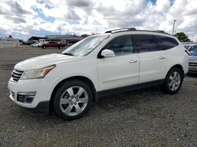 1GNKVJKD2EJ163760 - 2014 CHEVROLET TRAVERSE LTZ WHITE photo 1