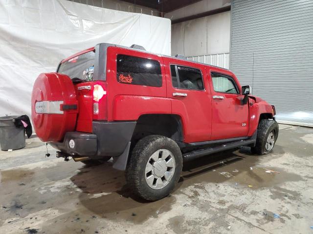 5GTDN13E278230398 - 2007 HUMMER H3 RED photo 3