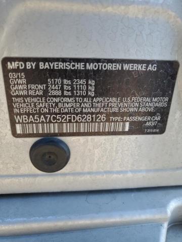 WBA5A7C52FD628126 - 2015 BMW 528 XI SILVER photo 12