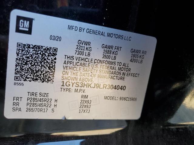 1GYS3HKJ9LR304040 - 2020 CADILLAC ESCALADE ESV LUXURY BLACK photo 13