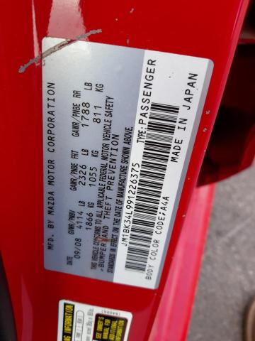 JM1BK34L991226375 - 2009 MAZDA SPEED 3 RED photo 13
