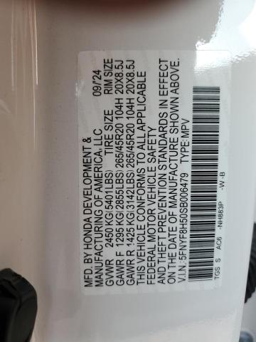 5FNYF8H50SB006479 - 2025 HONDA PASSPORT EXL თეთრი ფოტო 13