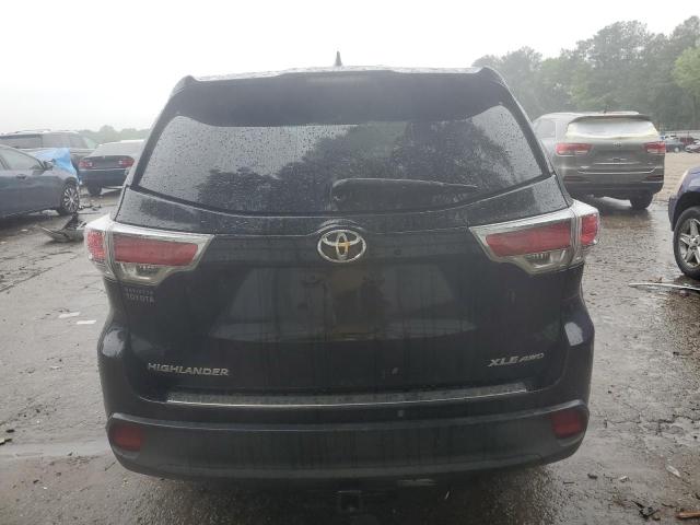 5TDJKRFH7GS322092 - 2016 TOYOTA HIGHLANDER XLE أسود صورة 6