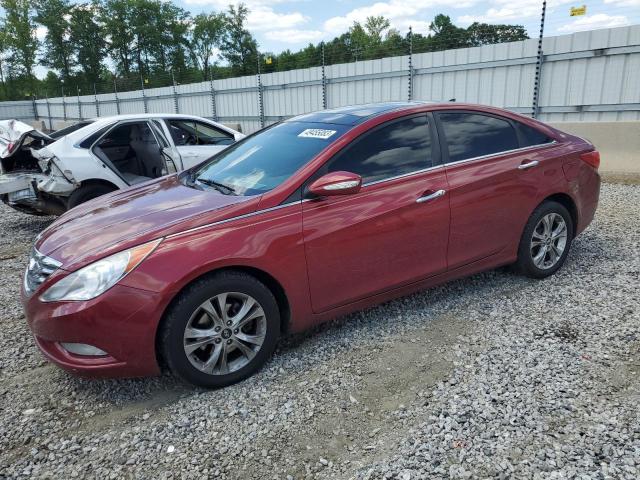 5NPEC4AC2DH595777 - 2013 HYUNDAI SONATA SE MAROON photo 1