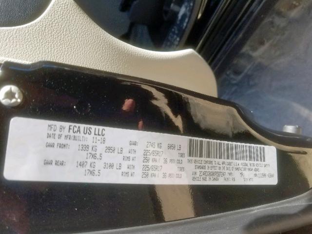 2C4RDGBG8KR587247 - 2019 DODGE GRAND CARAVAN SE  photo 10