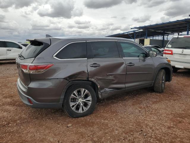5TDKKRFH3FS111068 - 2015 TOYOTA HIGHLANDER XLE 灰色 照片 3