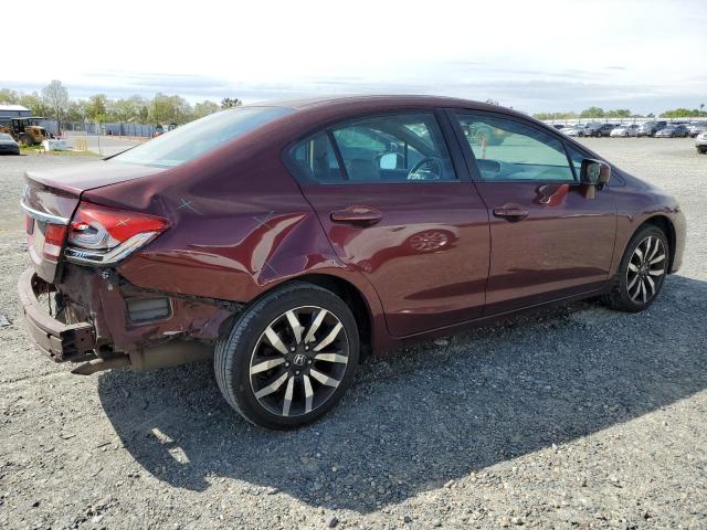 19XFB2F94EE260034 - 2014 HONDA CIVIC EXL BURGUNDY photo 3