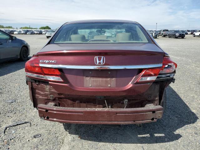 19XFB2F94EE260034 - 2014 HONDA CIVIC EXL BURGUNDY photo 6