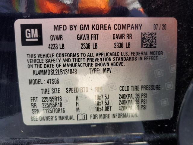 KL4MMDSL2LB131048 - 2020 BUICK ENCORE GX SELECT BLUE photo 12