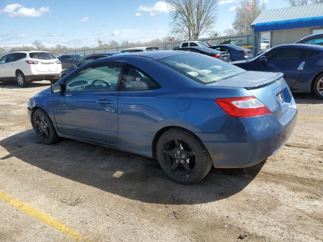 2HGFG12616H529783 - 2006 HONDA CIVIC LX BLUE photo 2