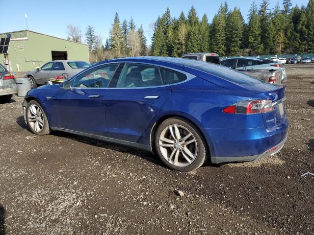 5YJSA1E27FF116148 - 2015 TESLA MODEL S BLUE photo 2