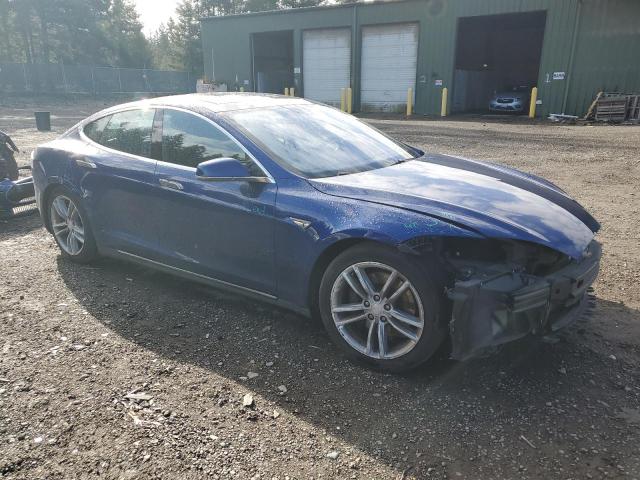 5YJSA1E27FF116148 - 2015 TESLA MODEL S BLUE photo 4