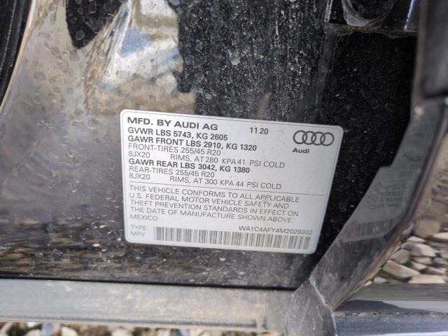 WA1C4AFY4M2029302 - 2021 AUDI SQ5 PRESTIGE BLACK photo 13