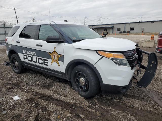 1FM5K8AR1EGB54318 - 2014 FORD EXPLORER POLICE INTERCEPTOR 白色 照片 4