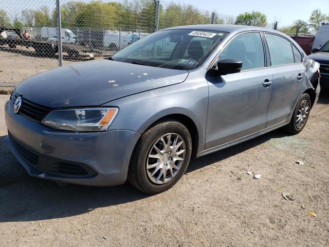 3VW2K7AJ3EM365244 - 2014 VOLKSWAGEN JETTA BASE Մոխրագույն լուսանկար 1