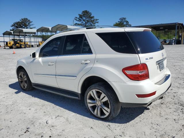 4JGBB8GB5BA699322 - 2011 MERCEDES-BENZ ML 350 4MATIC WHITE photo 2