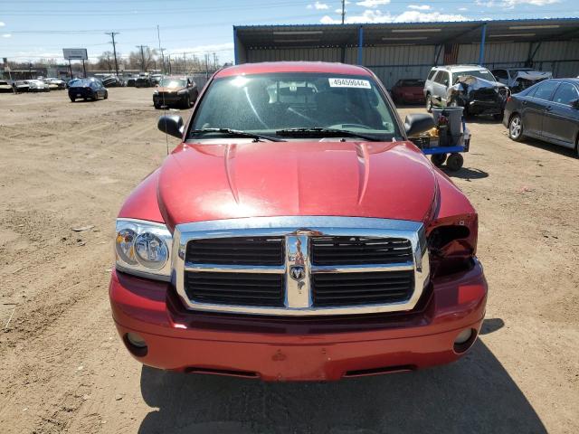 1D7HW48P07S226036 - 2007 DODGE DAKOTA QUAD SLT RED photo 5