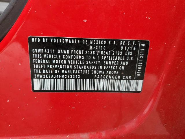 3VW2K7AJ4FM293343 - 2015 VOLKSWAGEN JETTA BASE Qırmızı foto 13