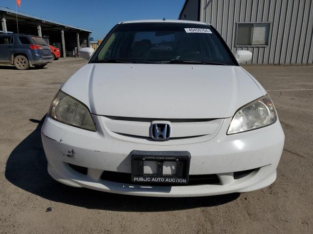 JHMES96615S026746 - 2005 HONDA CIVIC HYBRID WHITE photo 5