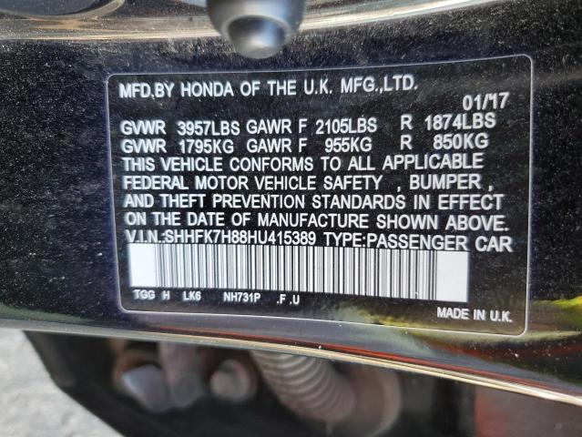 SHHFK7H88HU415389 - 2017 HONDA CIVIC EXL Qara foto 12