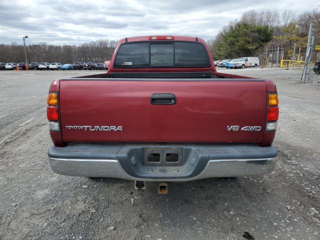 5TBBT441XYS119279 - 2001 TOYOTA TUNDRA ACCESS CAB ბურგუნდია ფოტო 6