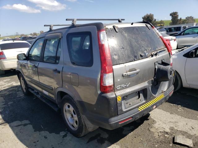 JHLRD78576C054734 - 2006 HONDA CR-V LX GRAY photo 2