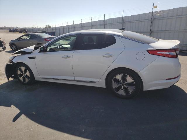 KNAGM4AD9C5030758 - 2012 KIA OPTIMA HYBRID WHITE photo 2