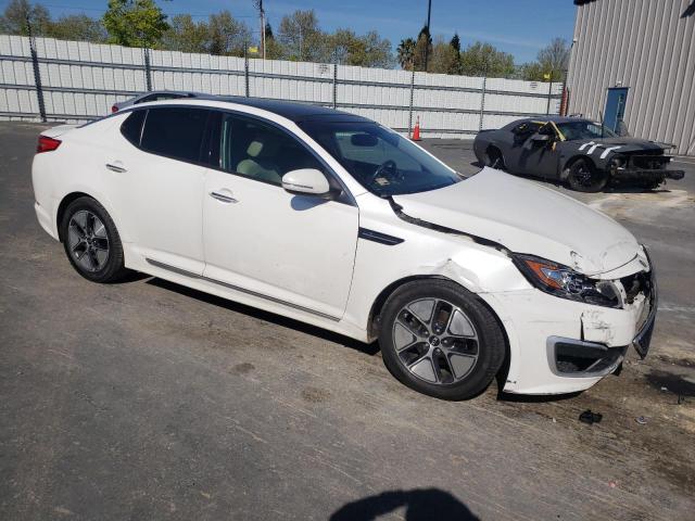 KNAGM4AD9C5030758 - 2012 KIA OPTIMA HYBRID WHITE photo 4