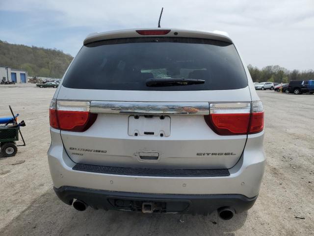 1C4SDJET1CC282965 - 2012 DODGE DURANGO CITADEL SILVER photo 6