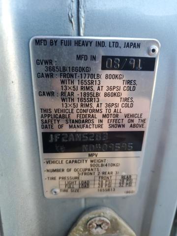 JF2AN52B3ND409595 - 1992 SUBARU LOYALE WHITE photo 12