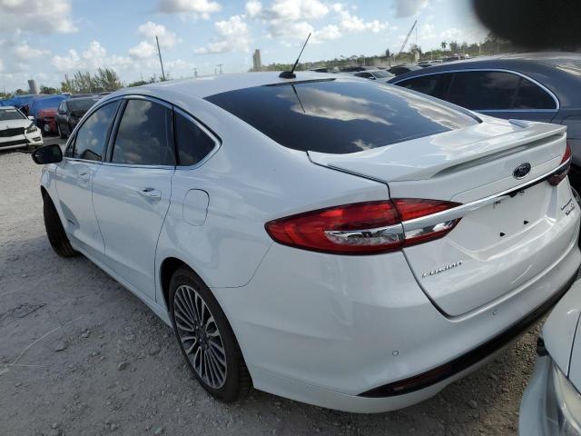 3FA6P0RU9JR219963 - 2018 FORD FUSION TITANIUM/PLATINUM HEV WHITE photo 2