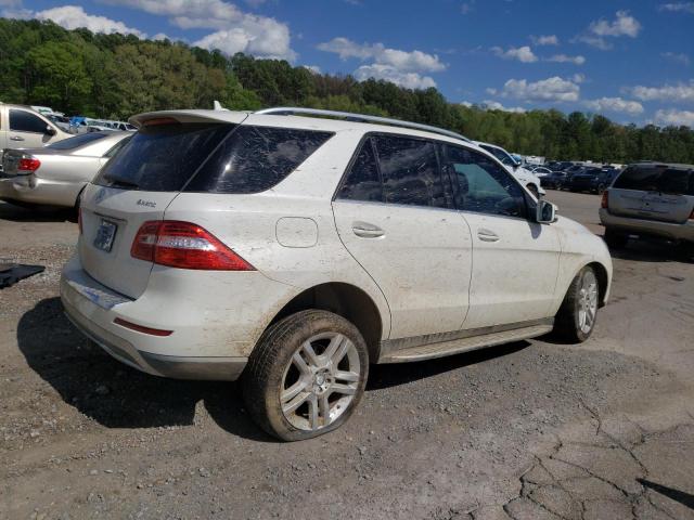 4JGDA5HB9EA269662 - 2014 MERCEDES-BENZ ML 350 4MATIC WHITE photo 3