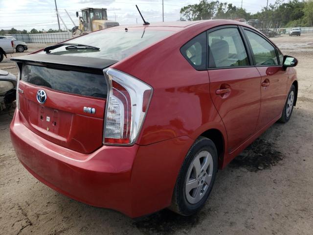 JTDKN3DU0D0356172 - 2013 TOYOTA PRIUS RED photo 3