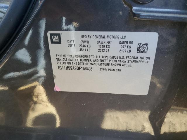 1G11H5SA9DF156498 - 2013 CHEVROLET MALIBU LTZ 石墨色 照片 12