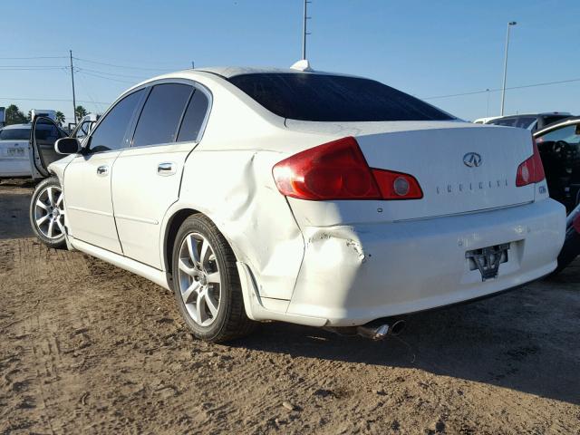 JNKCV51E86M508481 - 2006 INFINITI G35 WHITE photo 3