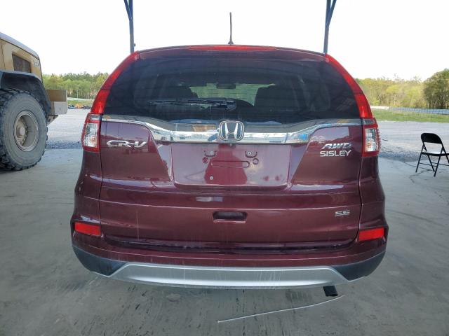 2HKRM4H41FH119312 - 2015 HONDA CR-V SE BURGUNDY photo 6