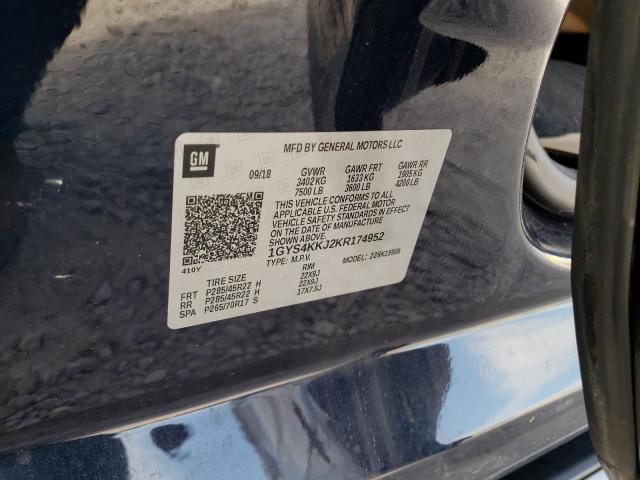 1GYS4KKJ2KR174952 - 2019 CADILLAC ESCALADE ESV PLATINUM შავი ფოტო 12