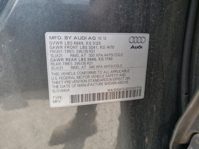 WA1DGAFE3DD007748 - 2013 AUDI Q7 PRESTIGE 灰色 照片 12