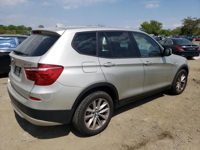 5UXWX9C55D0A16185 - 2013 BMW X3 XDRIVE28I SILVER photo 3