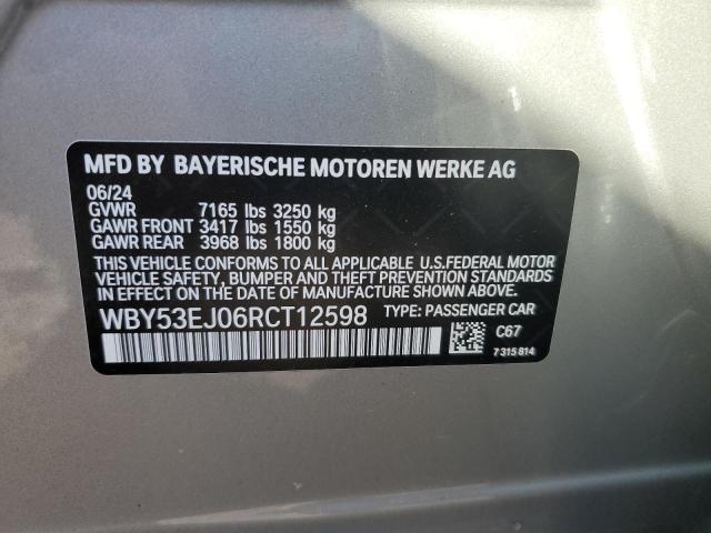 WBY53EJ06RCT12598 - 2024 BMW I7 XDRIVE60 SILVER photo 12
