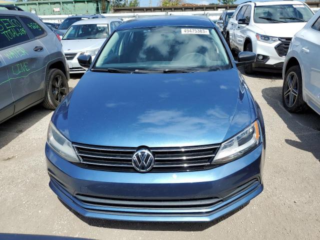3VWLA7AJ3FM272216 - 2015 VOLKSWAGEN JETTA TDI BLUE photo 5