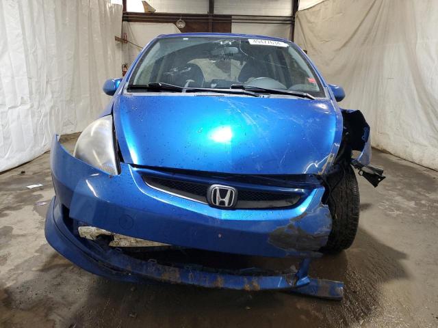 JHMGD38657S041878 - 2007 HONDA FIT S BLUE photo 5