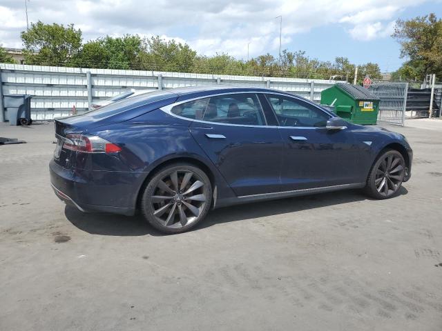 5YJSA1H12EFP52042 - 2014 TESLA MODEL S ლურჯი ფოტო 3
