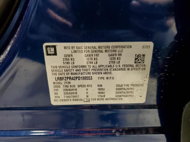 LRBFZPR42PD188553 - 2023 BUICK ENVISION ESSENCE Կապույտ լուսանկար 13