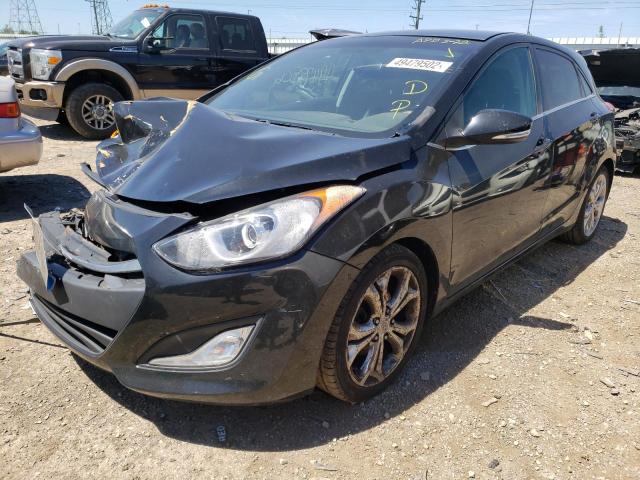 KMHD35LE0DU094856 - 2013 HYUNDAI ELANTRA GT BLACK photo 2