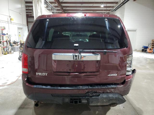 5FNYF4H2XDB064844 - 2013 HONDA PILOT LX MAROON photo 6