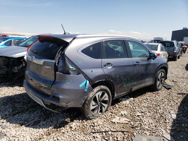 5J6RM4H96FL105360 - 2015 HONDA CR-V TOURING GRAY photo 3